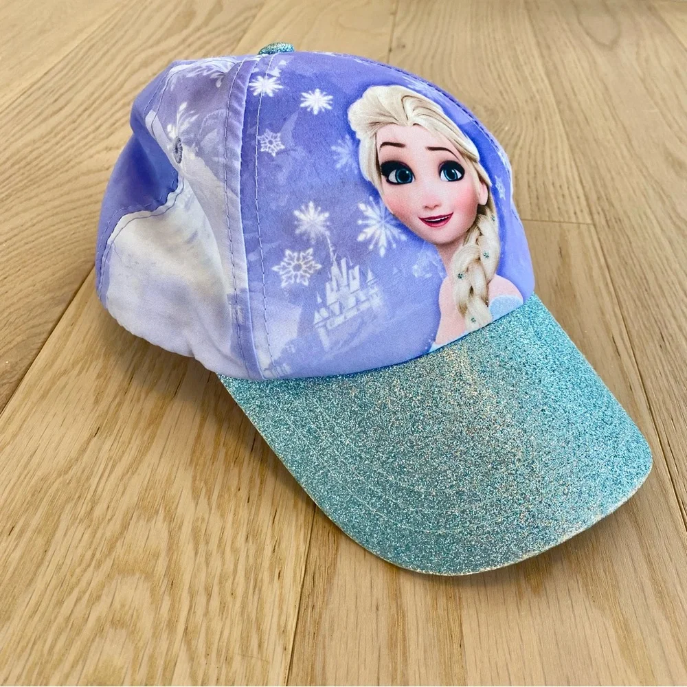 Disney Frozen Elsa Purple and Blue with Glitter Adjustable Fit Baseball Hat ❄️
